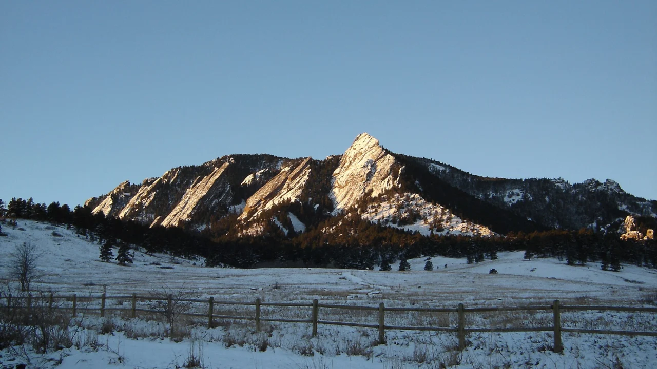 The Flatirons viewed from Chautauqua Park in Boulder, Colorado