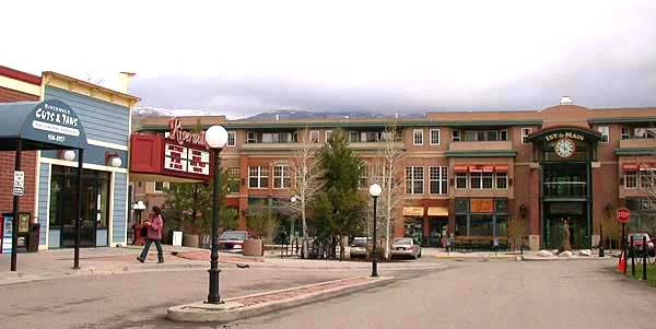 Riverwalk commercial district in downtown Edwards, Colorado